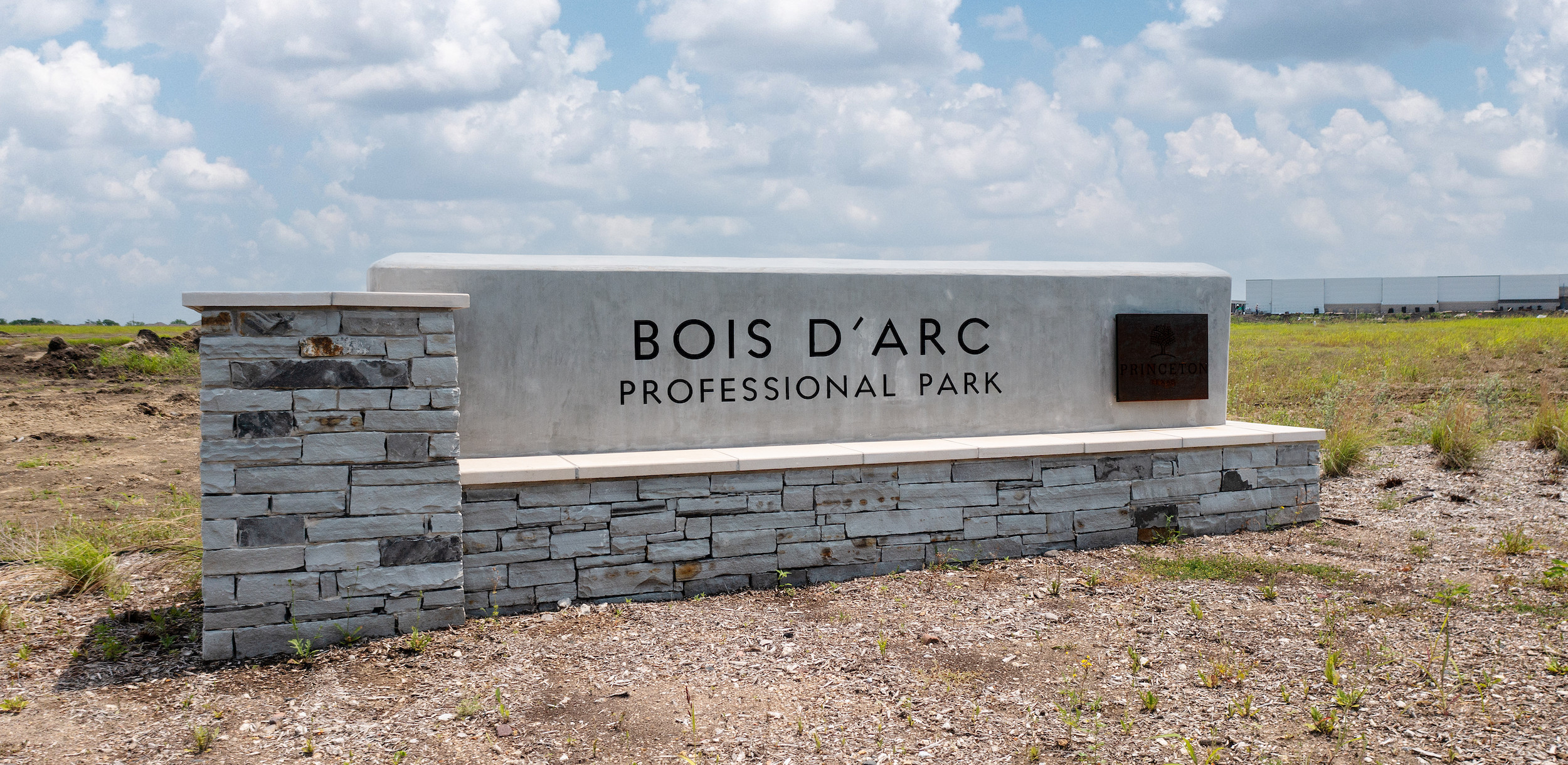 Bois D'Arc professional park sign